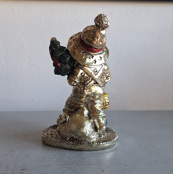 Set of 4 Santa Claus elves in silver - Picture 7 of 11